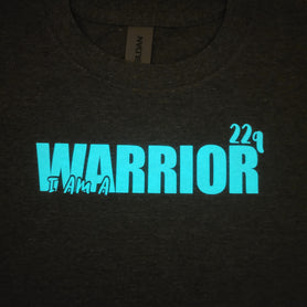 I am a 22q warrior YOUTH shirt, glow in the dark