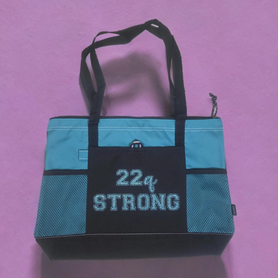 Tote Bag, 22q STRONG, Aqua/ Aqua