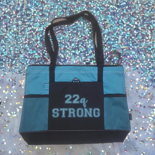 Tote Bag, 22q STRONG, Aqua/ Aqua