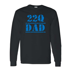 22Q DAD shirt, long sleeve, blue