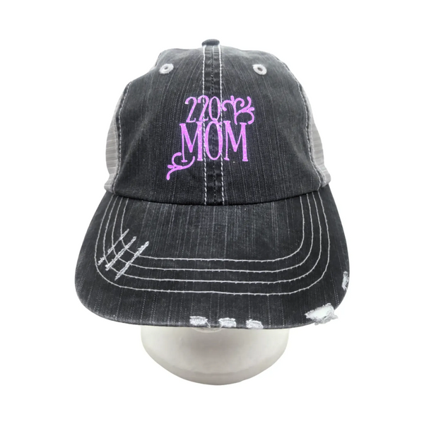 Bling Hat- 22Q Mom, neon purple glitter