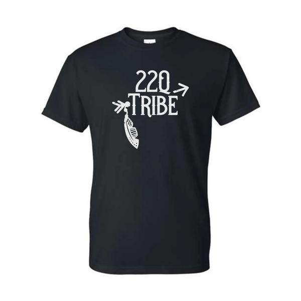 22Q Tribe shirt, unisex fit, white glitter design