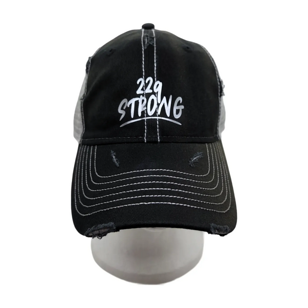 Hat- 22q strong, silver design