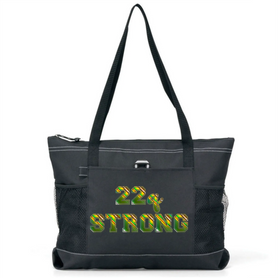 Design Your Own Tote Bag, 22q STRONG, black tote bag, you choose design color!