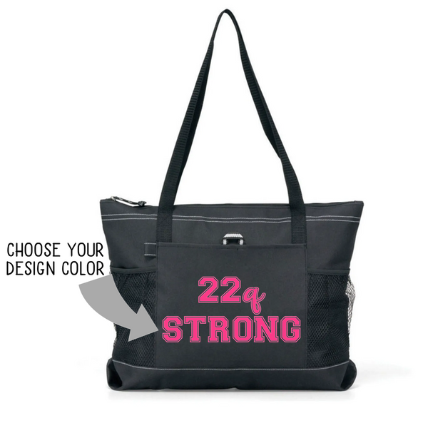 Design Your Own Tote Bag, 22q STRONG, black tote bag, you choose design color!
