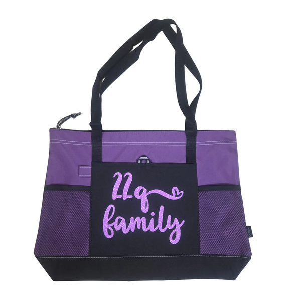Tote Bag, 22q family, Purple/ Neon Purple