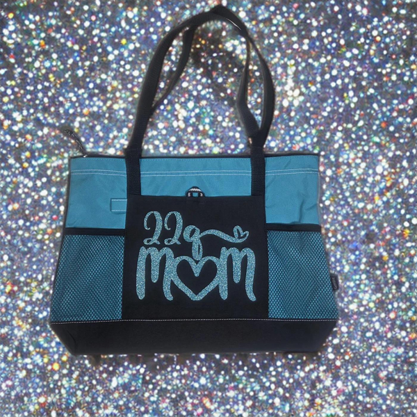 Tote Bag, 22q mom, Aqua/ Aqua