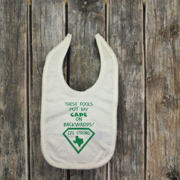 Infant Bib: Cape/ TX Strong, white