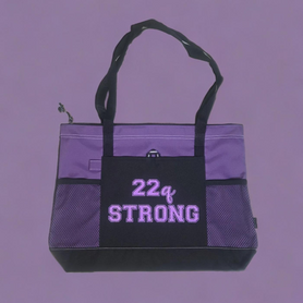 Tote Bag, 22q STRONG, Purple/ Neon Purple