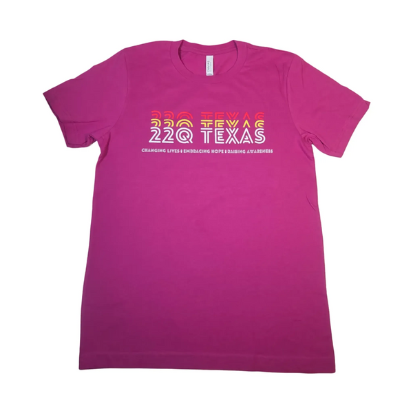 3 color YOUTH 22q Texas Awareness Shirt, pink