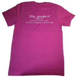 3 color YOUTH 22q Texas Awareness Shirt, pink