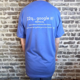 3 color ADULT 22q Texas Awareness Shirt, blue