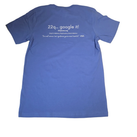 3 color YOUTH 22q Texas Awareness Shirt, blue