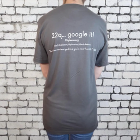 3 color ADULT 22q Texas Awareness Shirt, gray