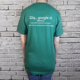 3 color ADULT 22q Texas Awareness Shirt, green