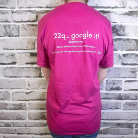 3 color ADULT 22q Texas Awareness Shirt, pink
