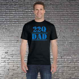 22Q DAD shirt, short sleeve, blue