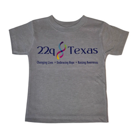 22q Texas logo TODDLER awareness shirt- greige