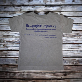 22q Texas logo TODDLER awareness shirt- greige