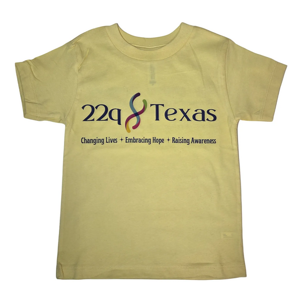 22q Texas logo TODDLER awareness shirt- yellow