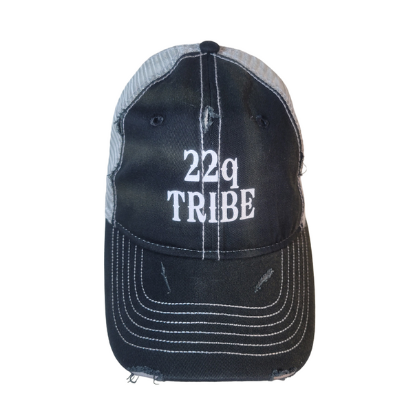 Bling Hat- 22q Tribe, white glitter