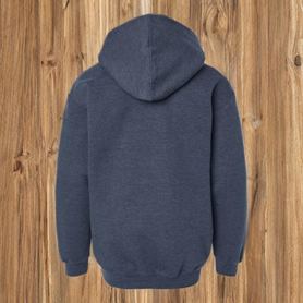 Youth 22q strong hoodie, heather denim blue