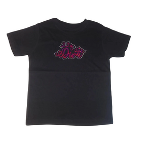 22q Diva Toddler T-Shirt, Holographic Pink with Rhinestones 22q Awareness Shirt