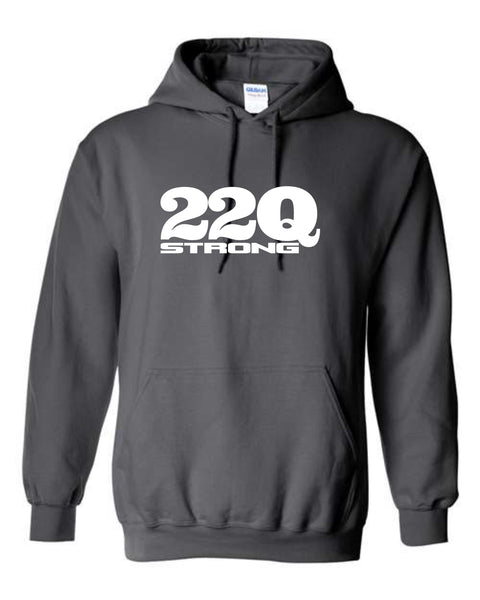 22Q STRONG Adult, Unisex, Pull-over Hoodie, white design